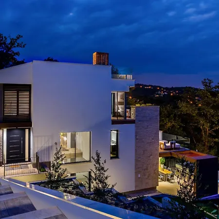 Luxury Altavista Near Opatija For 8 People With Wellness, Private Mini Golf Court & Amazing Sea View Poljane