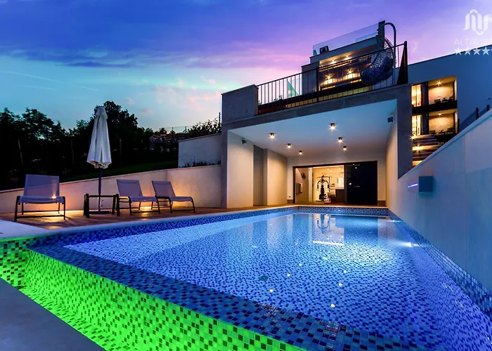 Villa Luxury Altavista Near Opatija For 8 People With Wellness, Private Mini Golf Court & Amazing Sea View Poljane
