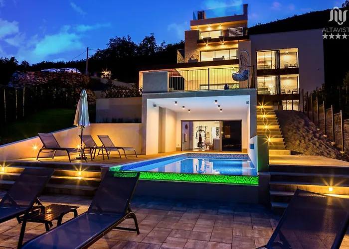 Villa Luxury Altavista Near Opatija For 8 People With Wellness, Private Mini Golf Court & Amazing Sea View