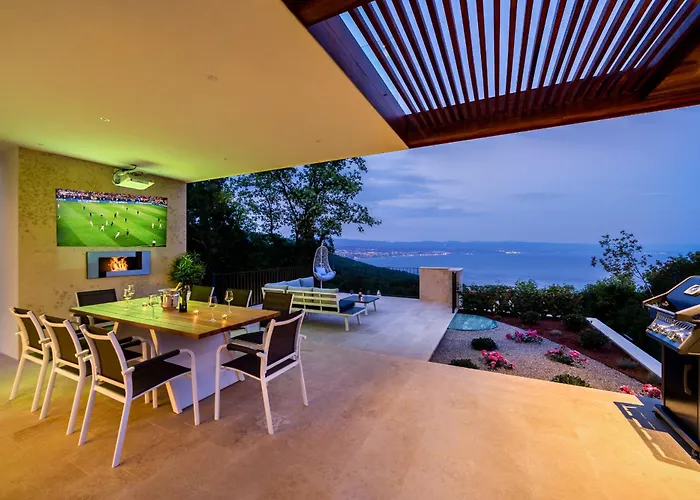 Luxury Altavista Near Opatija For 8 People With Wellness, Private Mini Golf Court & Amazing Sea View Villa *