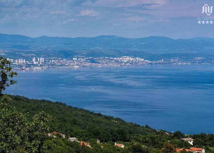 Luxury Altavista Near Opatija For 8 People With Wellness, Private Mini Golf Court & Amazing Sea View Villa Poljane