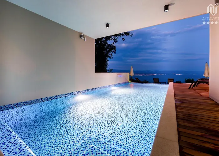 Villa Luxury Altavista Near Opatija For 8 People With Wellness, Private Mini Golf Court & Amazing Sea View