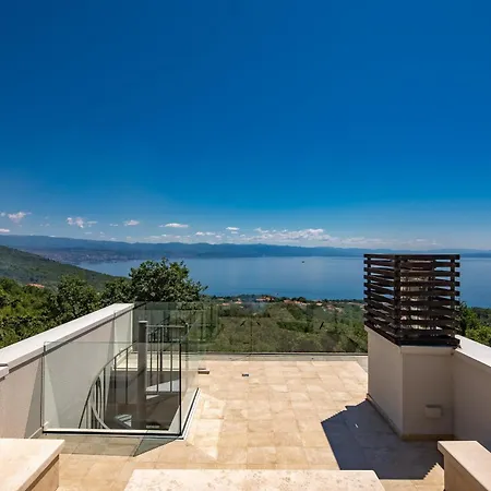 Luxury Altavista Near Opatija For 8 People With Wellness, Private Mini Golf Court & Amazing Sea View Villa Poljane