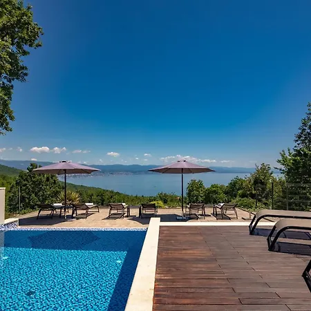 Luxury Altavista Near Opatija For 8 People With Wellness, Private Mini Golf Court & Amazing Sea View Villa