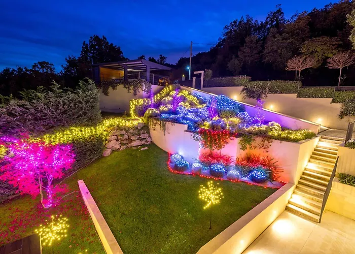 Luxury Altavista Near Opatija For 8 People With Wellness, Private Mini Golf Court & Amazing Sea View Poljane