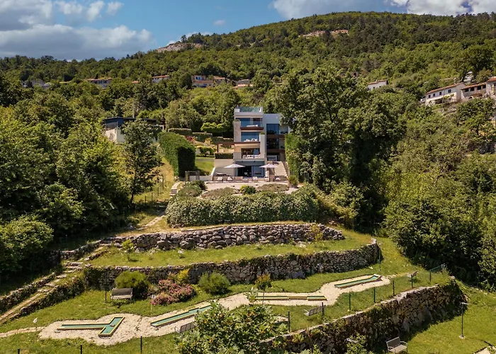 Luxury Altavista Near Opatija For 8 People With Wellness, Private Mini Golf Court & Amazing Sea View * Poljane