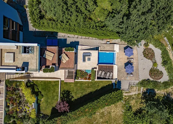 Vila Luxury Altavista Near Opatija For 8 People With Wellness, Private Mini Golf Court & Amazing Sea View Poljane